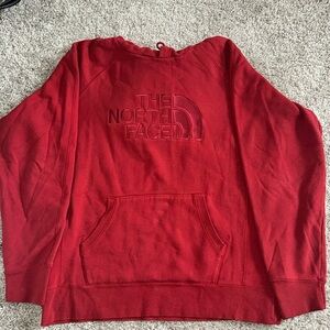 Men’s red north face hoodie
